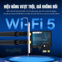 PCIE AC1200 Wifi 5 + Bluetooth 4.2 - V-PC04